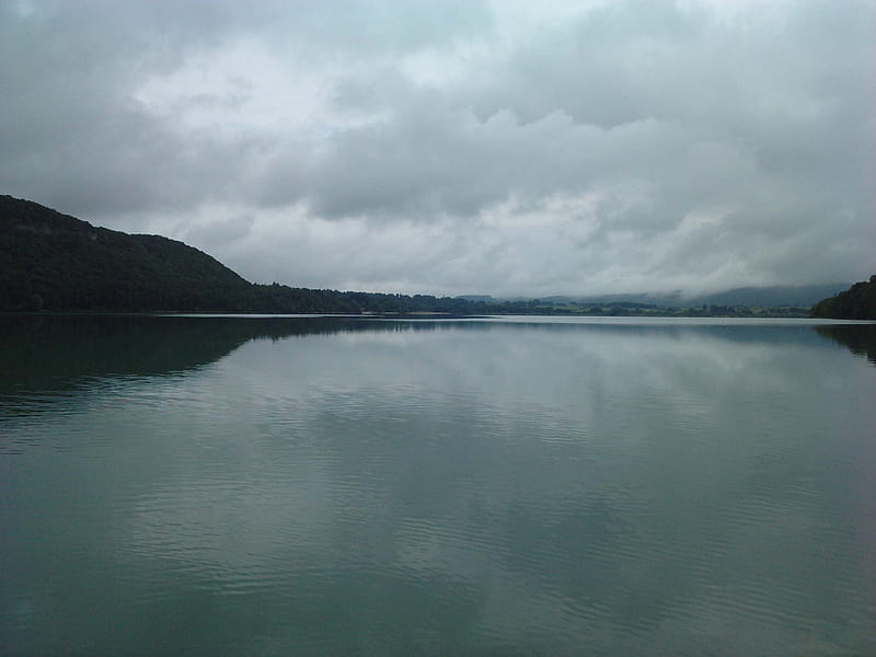 jura lake, montagne, nuageux, lac, jura, HD wallpaper