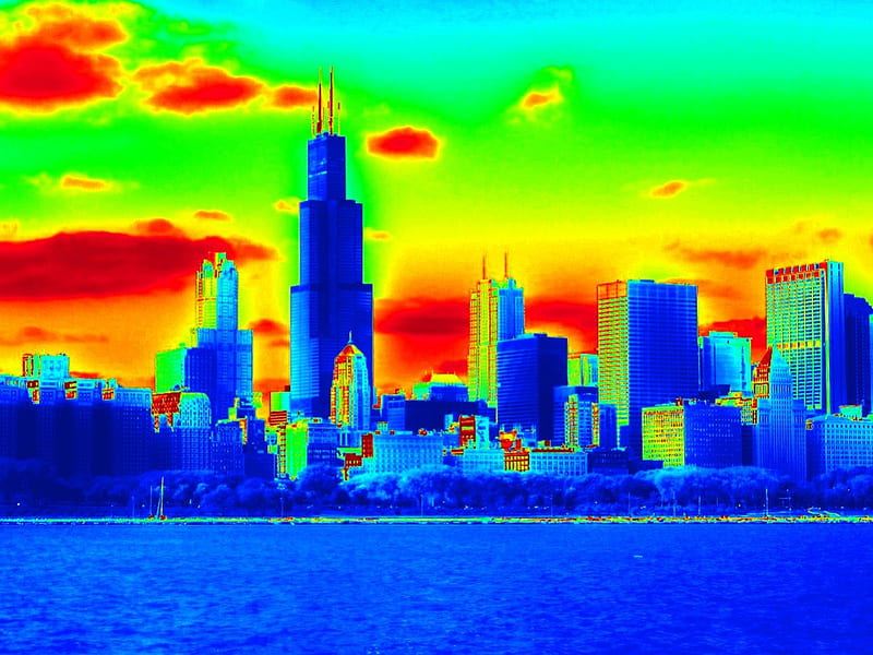 Chicago Skyline, sears tower, chicago, HD wallpaper