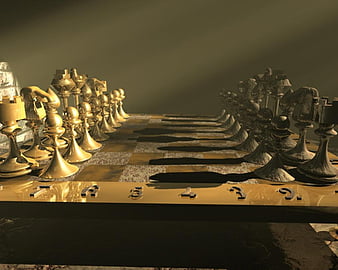 Chess Board, Abstract Chess HD wallpaper