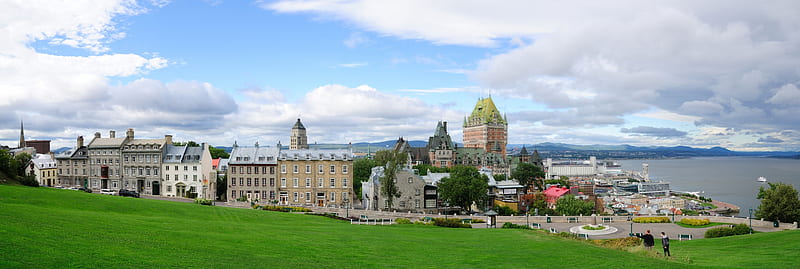 Québec Overlooking the old town (XXL), xxl, town, quebec, canadian, canada, HD wallpaper