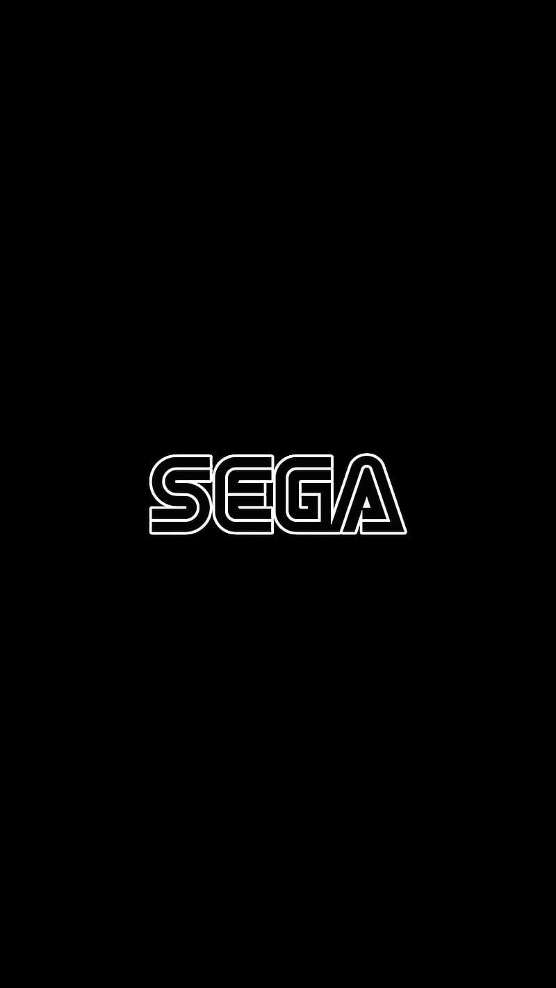 Black SEGA, amoled, black, dark, games, logo, play, sega, HD phone wallpaper