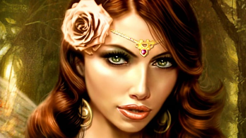 Gypsy Queen, art, cg, painting, face, lady, HD wallpaper | Peakpx