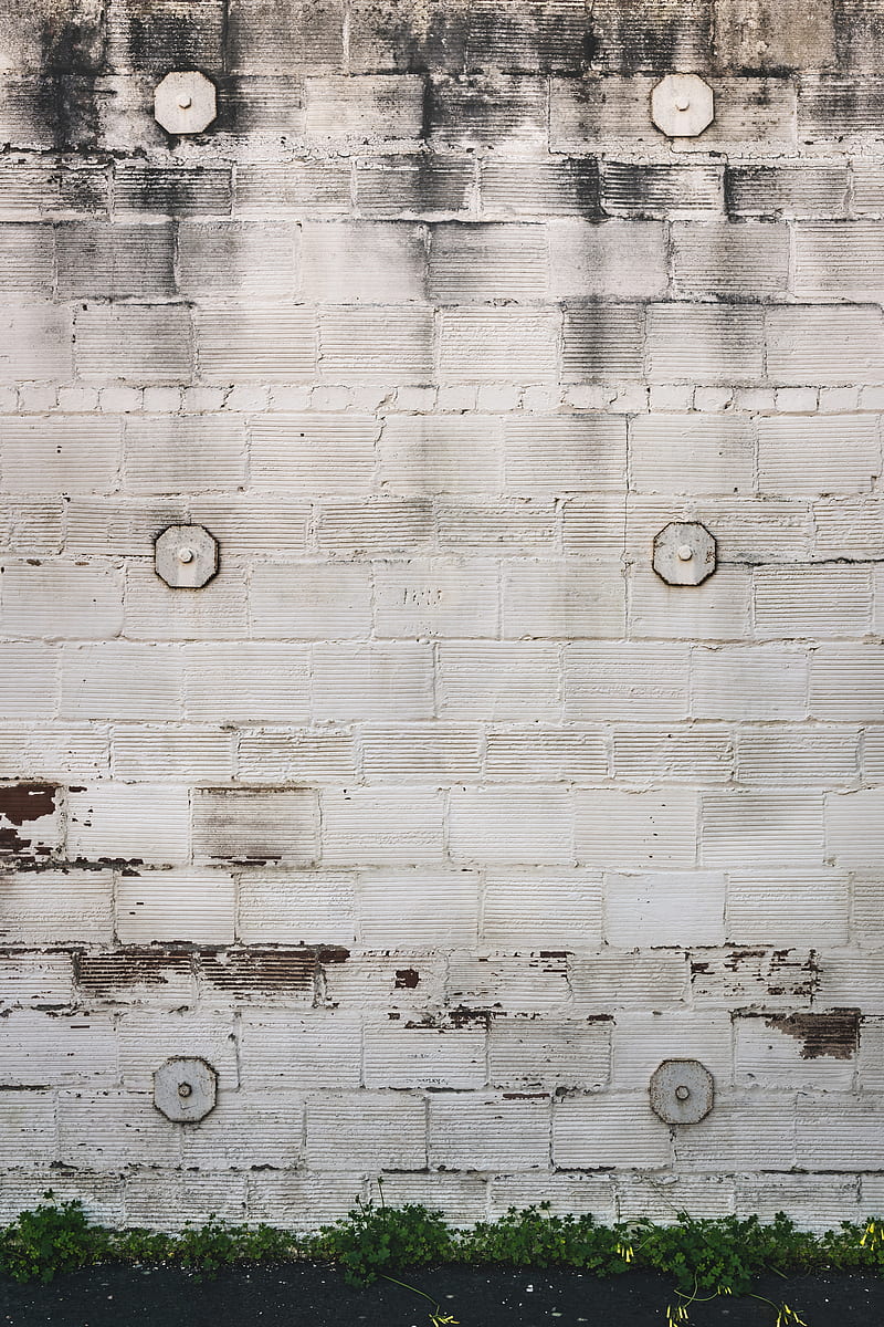 wall, brick, texture, white, spots, HD phone wallpaper