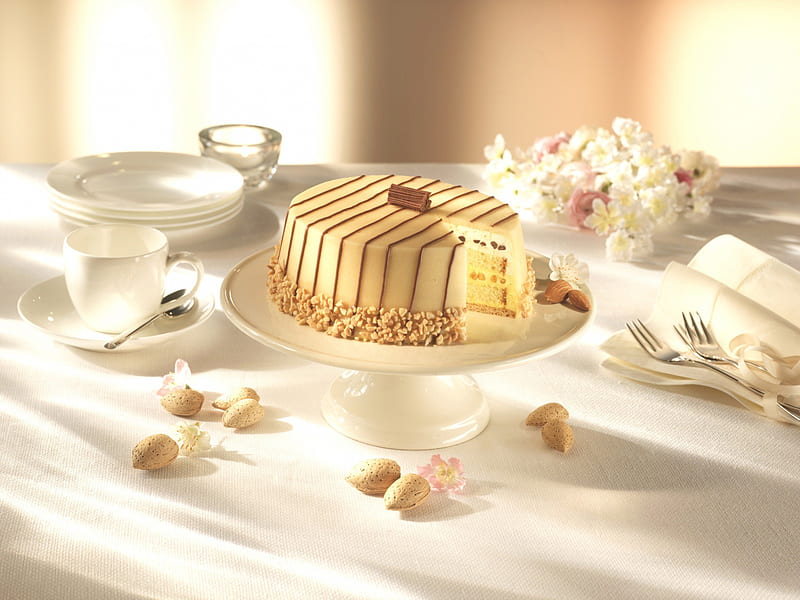 Sweet Cake For U, lovely, coffee, moments, yummy, cakes, break, sweet, HD wallpaper