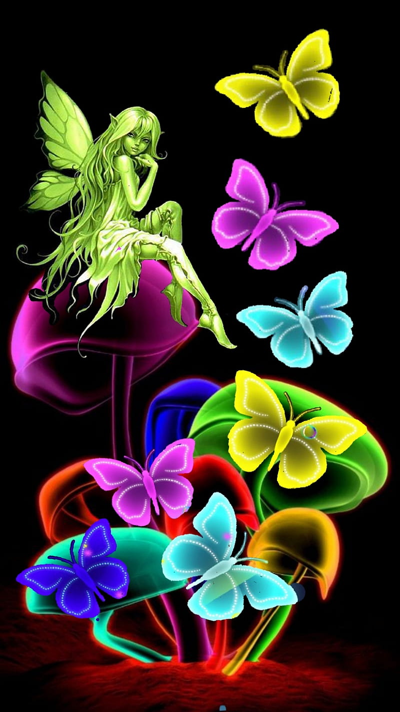Fairy-butterflies, fairy tales, mythical creatures, HD phone wallpaper