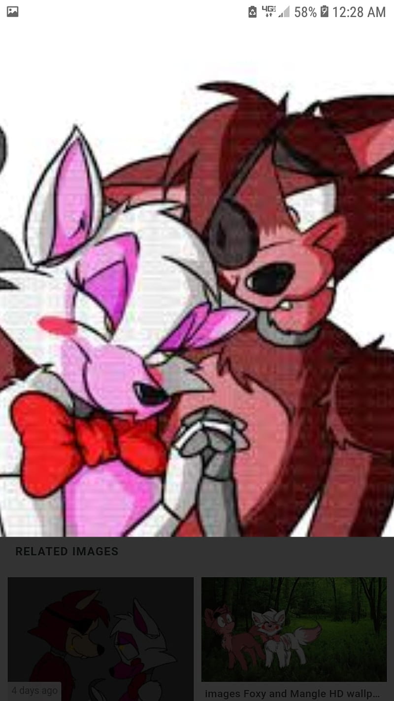 Mangle, fnaf 2, fox, foxy, girly, pink, anime, HD wallpaper