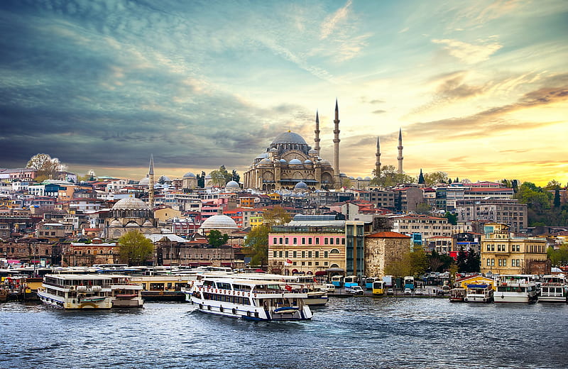 Beautiful Turkey, europe, mosque, turkey, travel, istanbul, sky, HD wallpaper