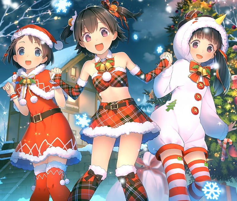 Christmas Idolmaster, romance, christmas, manga, game, winter, cute, santa,  anime, HD wallpaper | Peakpx