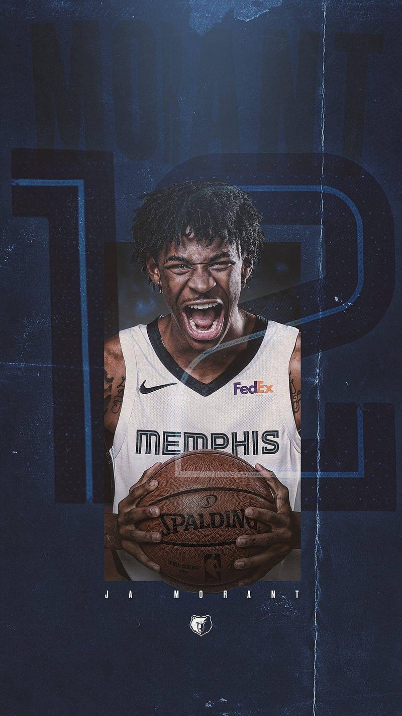 Ja Morant Dark Blue, Ja Morrant, HD phone wallpaper