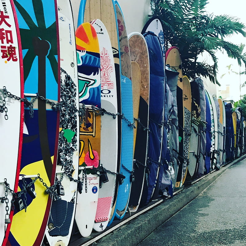 Waikiki surf, hawaii, esports, surf board, surfing, HD phone wallpaper