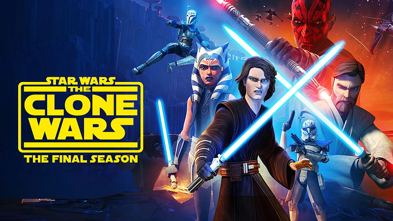 Star Wars, Star Wars: The Clone Wars, Ahsoka Tano, Anakin Skywalker, Darth Maul, Lightsaber, Obi-Wan Kenobi, HD wallpaper