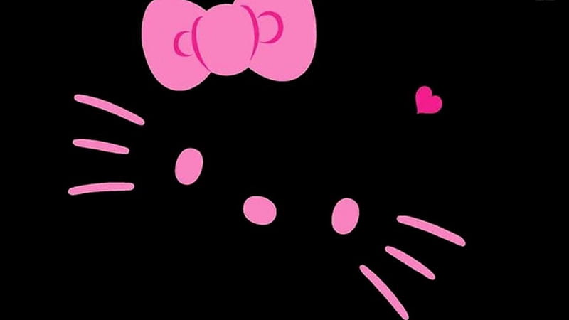 Lazo rosa hello kitty negro hello kitty, Fondo de pantalla HD | Peakpx