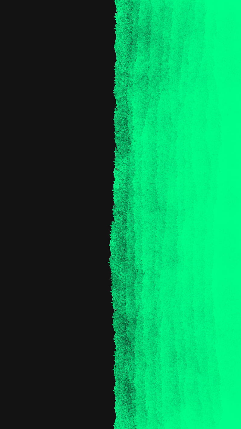 Green Layers , FMYury, abstract, brush, color, colorful, colors, edge, gradient, half, pattern, side, splashes, HD phone wallpaper