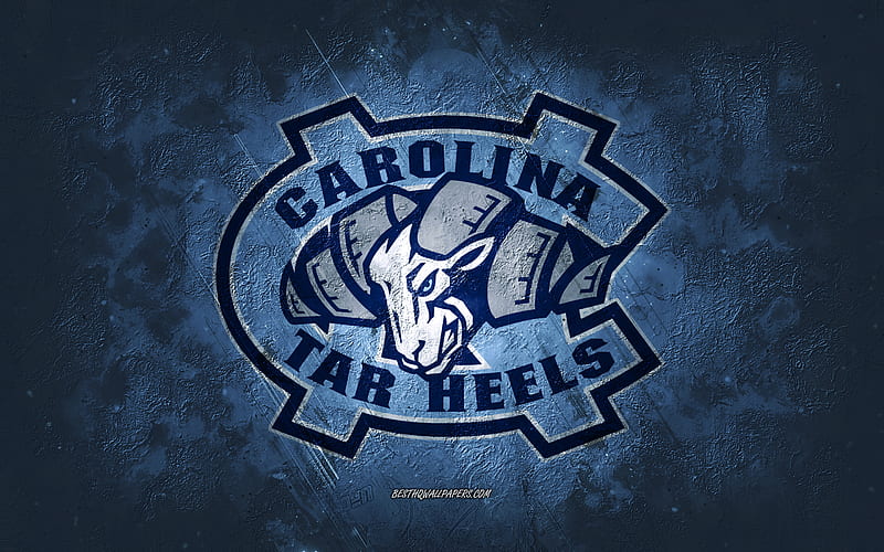 North Carolina Tar Heels, American football team, blue red background, North Carolina Tar Heels logo, grunge art, NCAA, American football, USA, North Carolina Tar Heels emblem, HD wallpaper