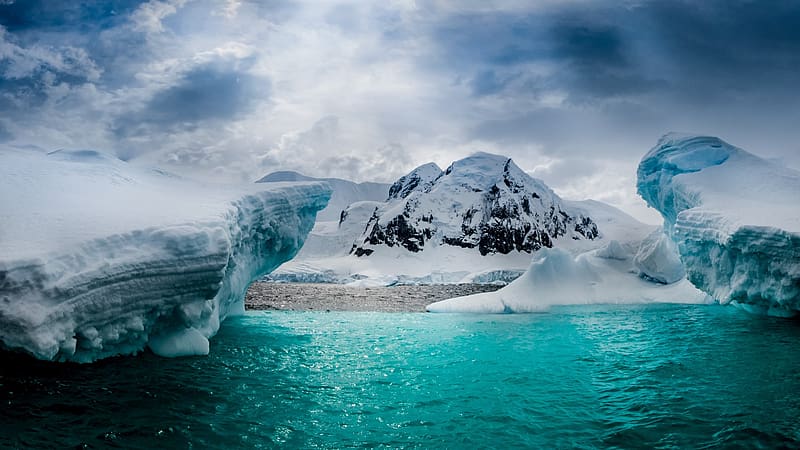 Ice, Snow, Mountain, , Glacier, Antarctica, Half Moon Island, HD wallpaper