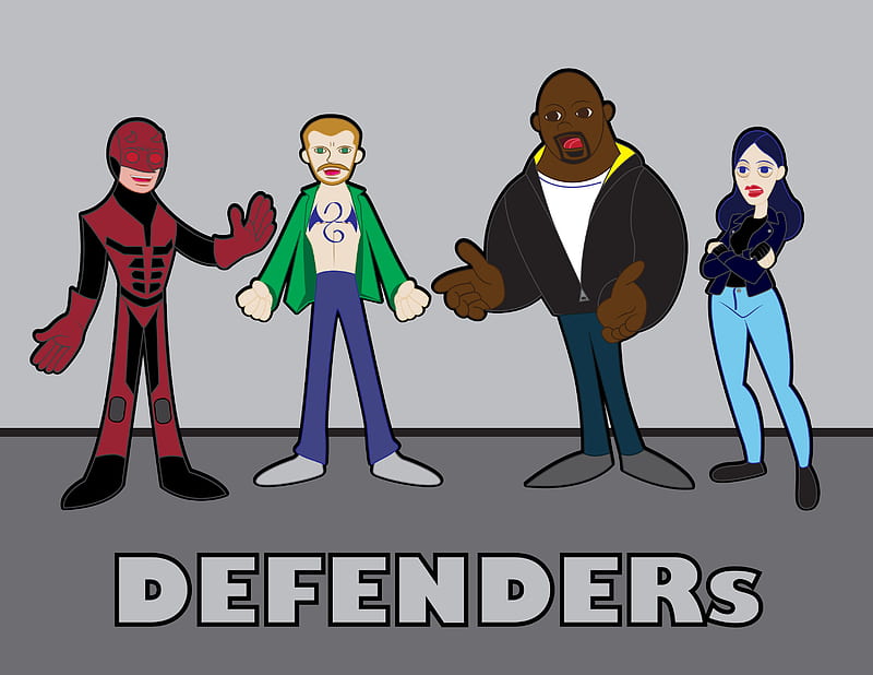 Defenders Tv Show Cartoon Artwork, the-defenders, tv-shows, HD wallpaper