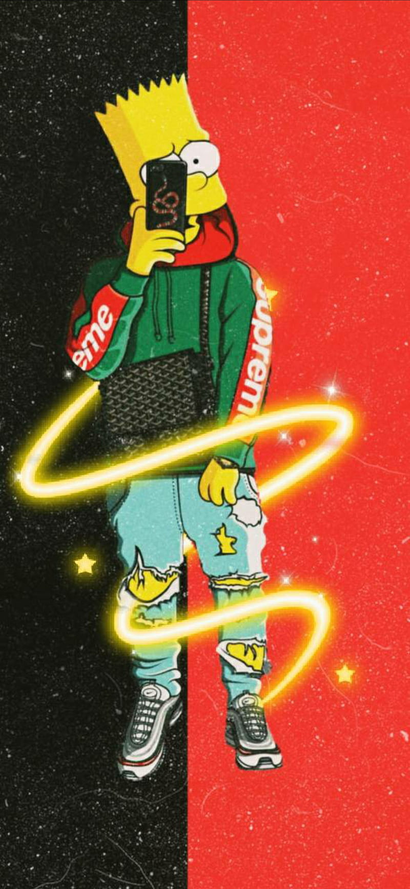 Supreme Bart Simpson - & Background , Bart Simpson Supreme HD phone  wallpaper