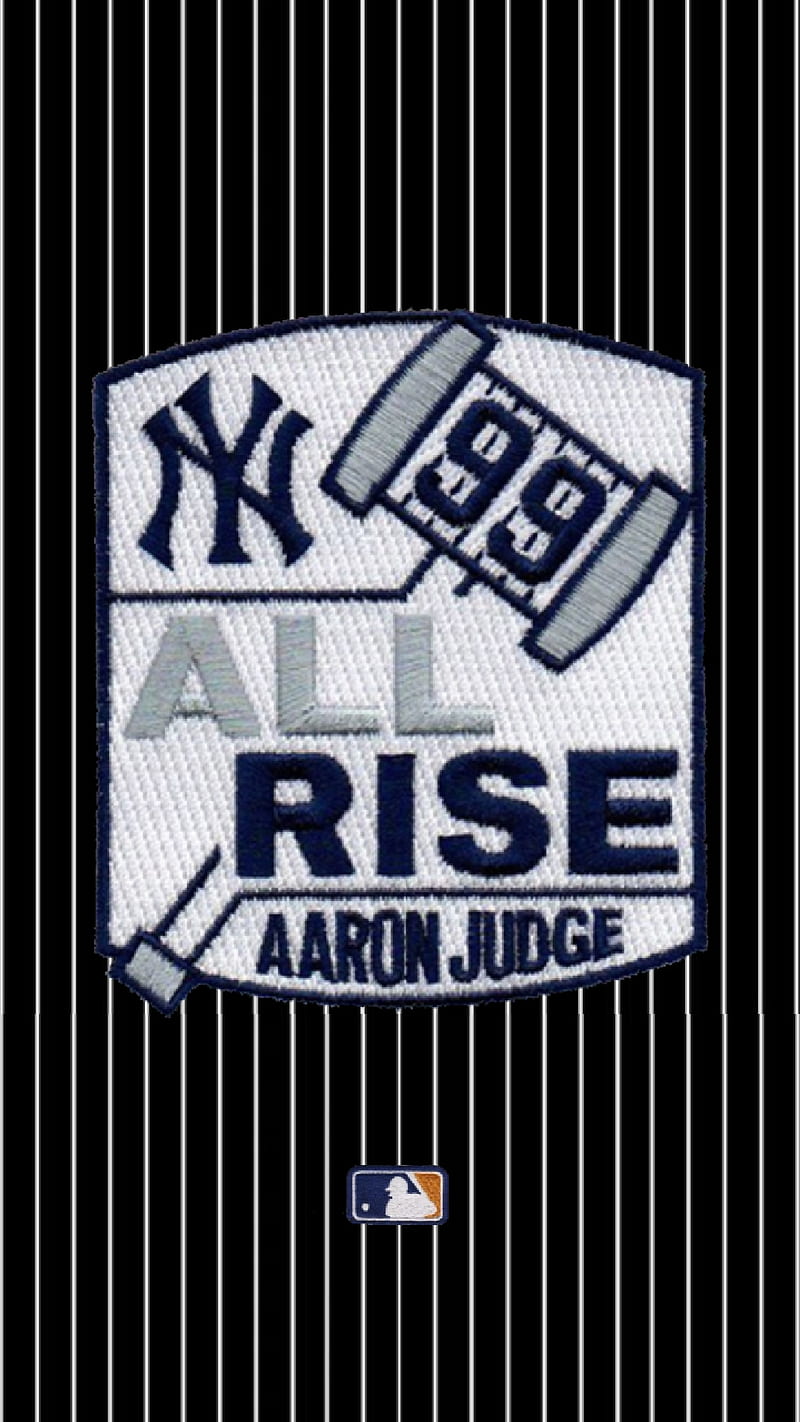 New York Yankees , aaron judge, all rise, american league, bronx bombers, east, gavel, mlb, ninety nine, pinstripe pride, HD phone wallpaper