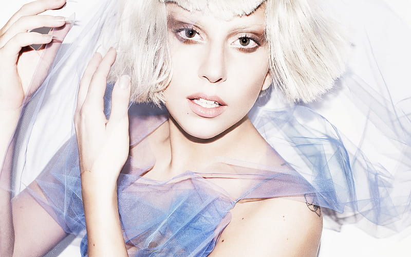 Lady Gaga, portrait, hoot, make-up, face, blonde, Stefani Germanotta, HD wallpaper