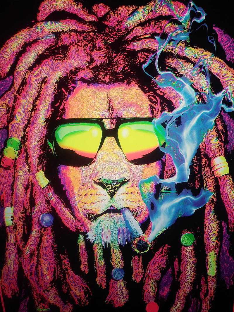Rastafari , joint, lion, stoner, HD phone wallpaper