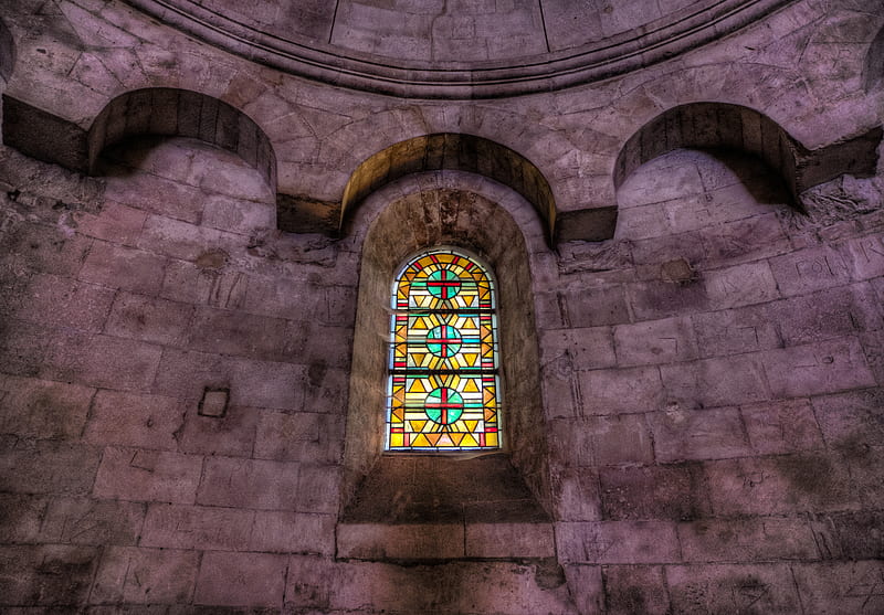 window, stained glass window, architecture, HD wallpaper