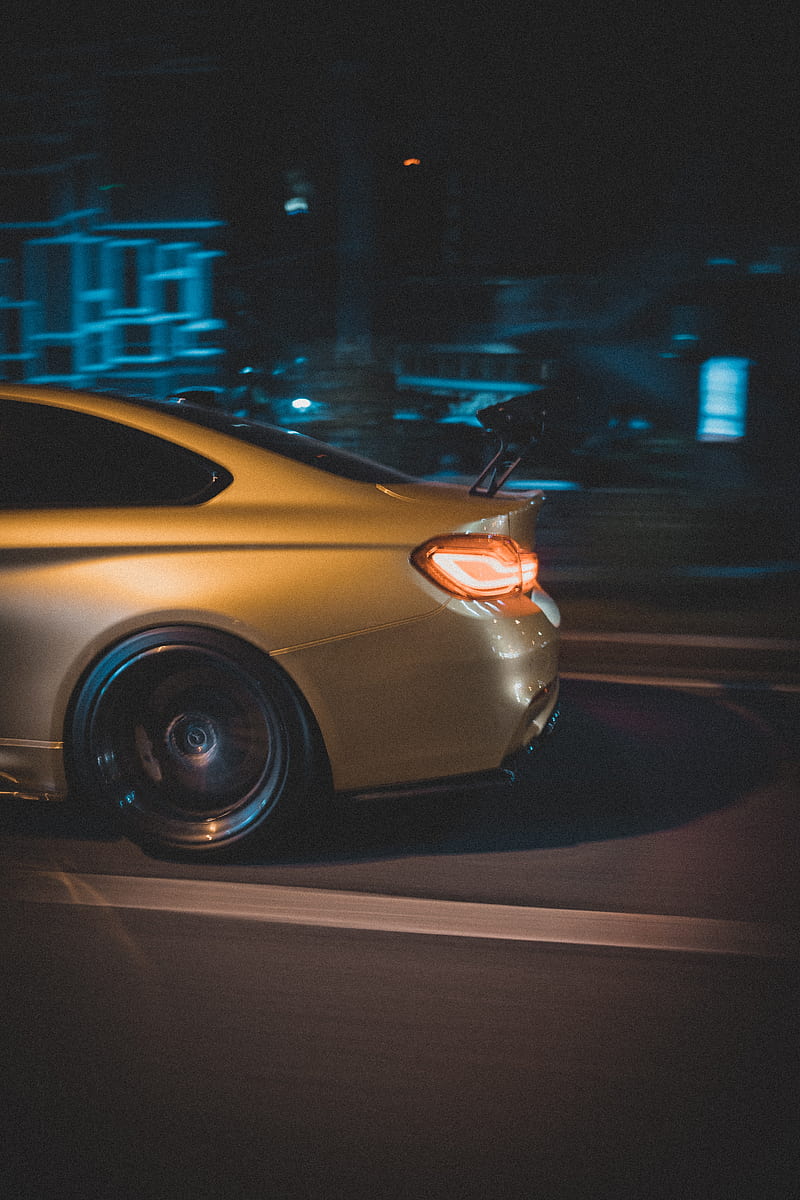 car, lantern, backlight, road, movement, speed, HD phone wallpaper