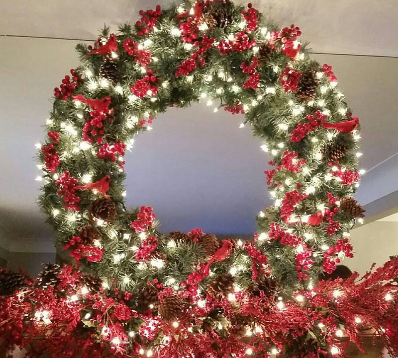 Christmas Wreath, HD wallpaper
