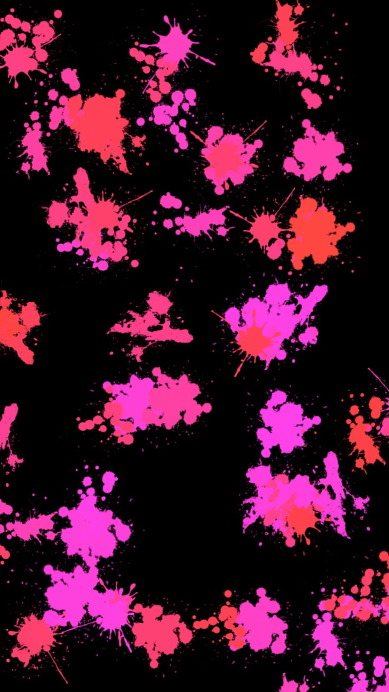pink squares , amoled, black, bubbles, butterflies, butterfly, fall, glitter, leaves, poppies, HD phone wallpaper