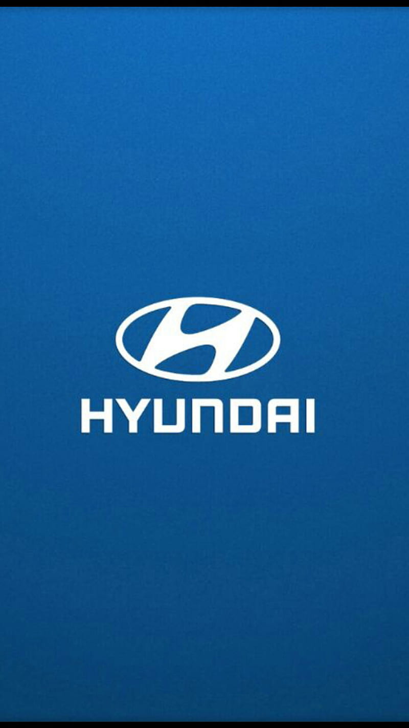 HYUNDAI, blue, hyundai logo, HD phone wallpaper