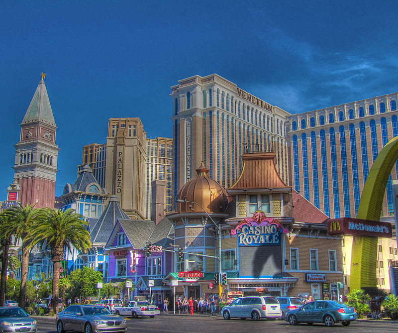 Las Vegas, casino, mcdonalds, nevada, royale, us, vegas, venetian, HD wallpaper