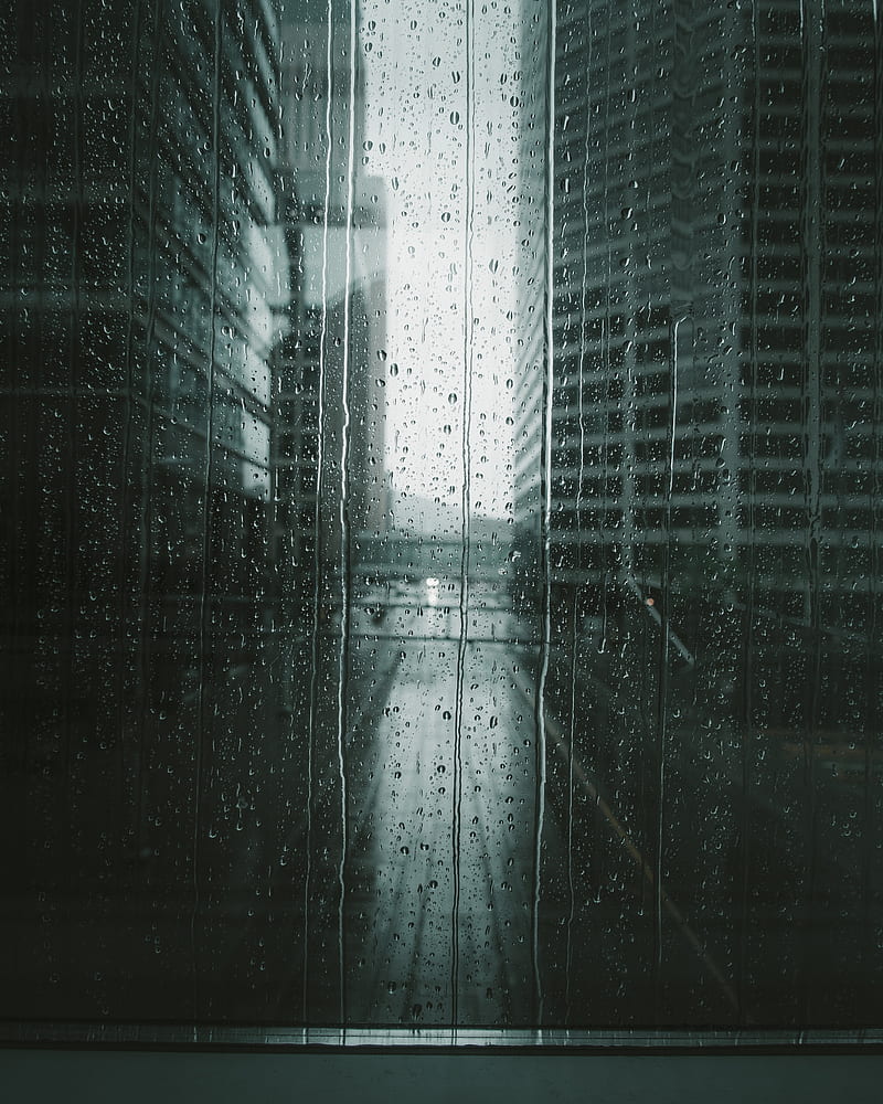 drops, drips, glass, wet, rain, blur, HD phone wallpaper