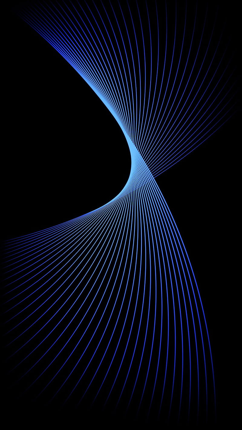 Abstract, black, blue, dark, lines, s7, spiral, stoche, HD phone wallpaper