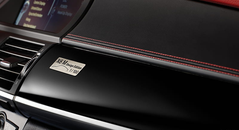 BMW X6 M Design Edition (2014) 1 of 100 Badge - Interior Detail , car, HD wallpaper