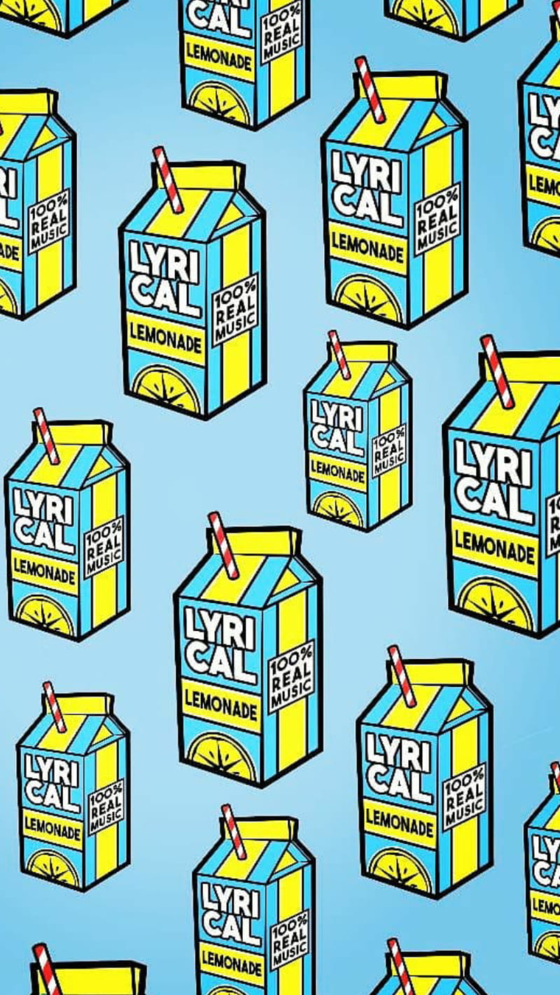 Lyrical lemonade, blue, lemon, logo, logos, music, trap, HD phone wallpaper