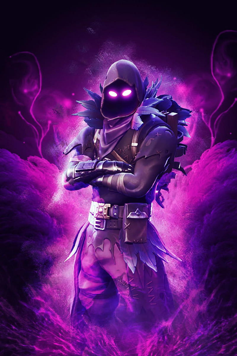 Fortnite The Raven, android, epic game, fantasy, game, games ios, purple,  the raven, HD phone wallpaper | Peakpx