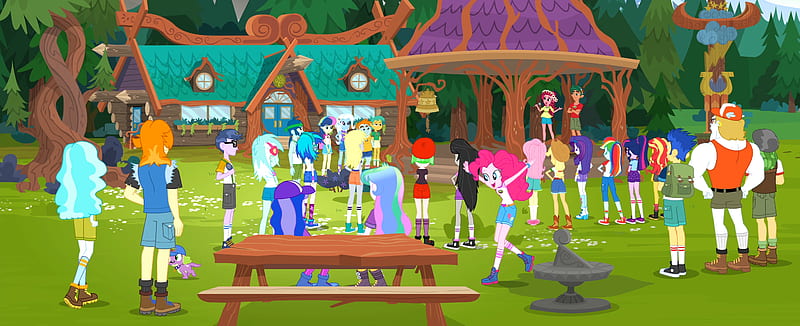 My Little Pony, My Little Pony: Equestria Girls - Legend of Ever, Pinkie Pie , DJ Pon-3 , Principal Celestia , Sweetie Drops , Trixie (My Little Pony) , Captain Planet (My Little Pony) , Snails (My Little Pony) , Snips (My Little Pony) , Timber Spruce , Spike (My Little Pony) , Micro Chips (My Little Pony) , Lyra Heartstrings , Derpy Hooves , Flash Sentry , Octavia Melody , Watermelody (My Little Pony) , Sunset Shimmer , Applejack (My Little Pony) , Fluttershy (My Little Pony) , Rarity (My Little Pony) , Rainbow Dash , Sci-Twi (My Little Pony) , Sandalwood (My Little Pony) , Bulk Biceps (My Little Pony) , Vice Principal Luna, HD wallpaper