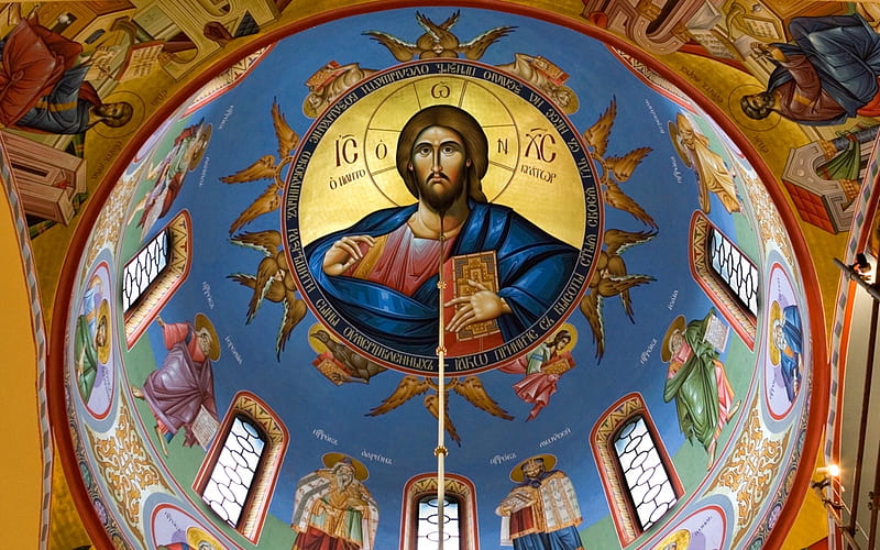 Jesus Almighty, Belgrade, dome, church, Jesus, Serbia, HD wallpaper