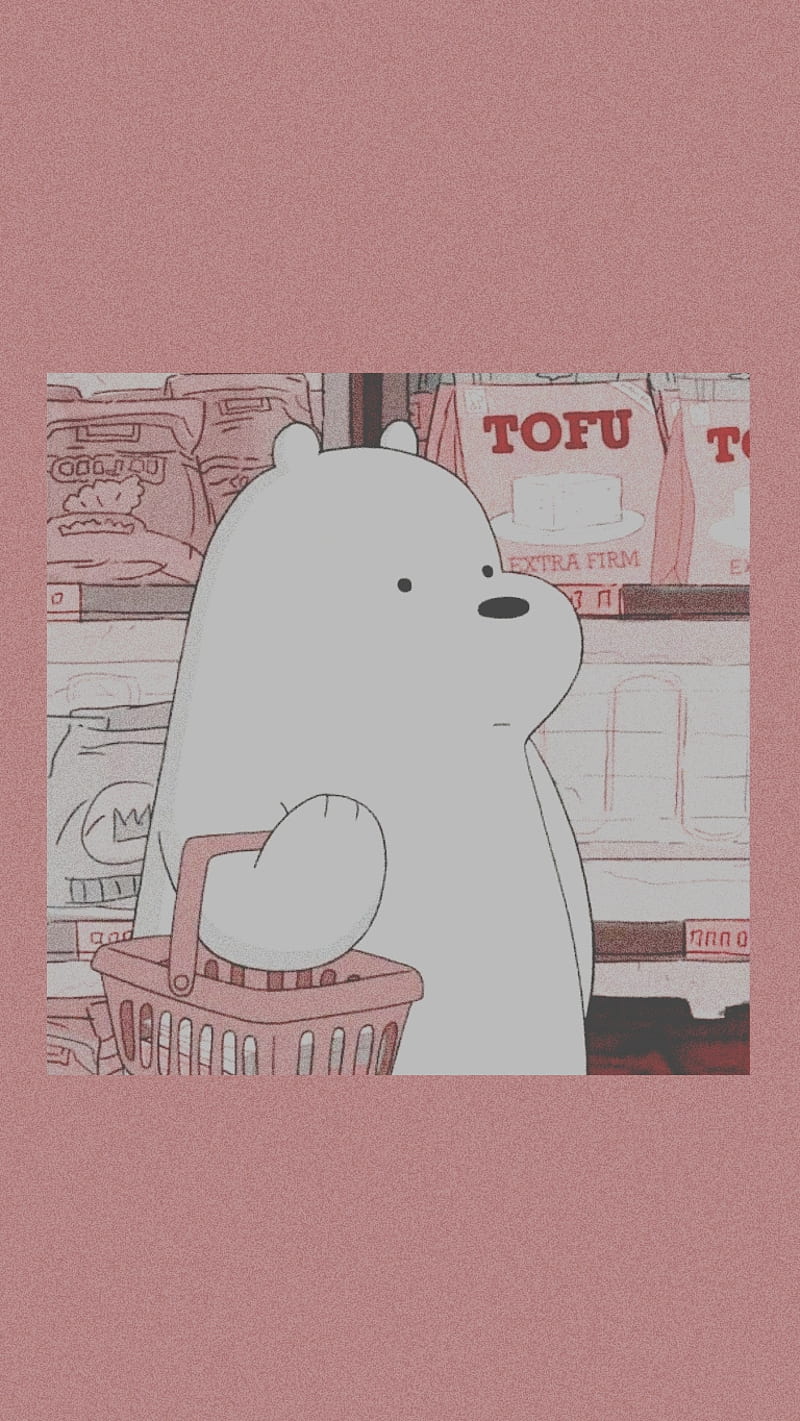 We Bare Bears, aesthetic, pink, cartoon network cn, cool, retro, theme, soft bby baby, cute, funny meme lol awesome, HD phone wallpaper
