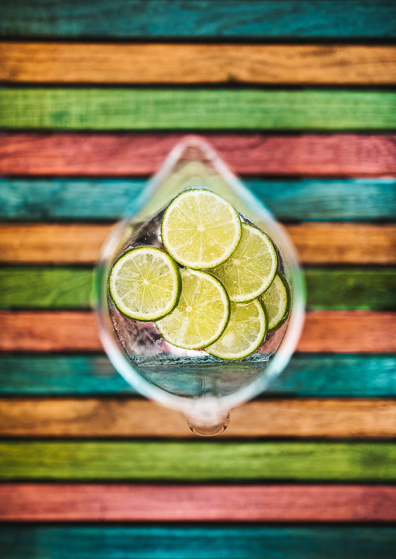 lime, slices, citrus, drink, jug, HD phone wallpaper