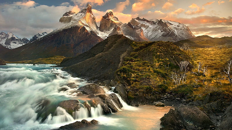 top, landscape, mountains, nature, HD wallpaper