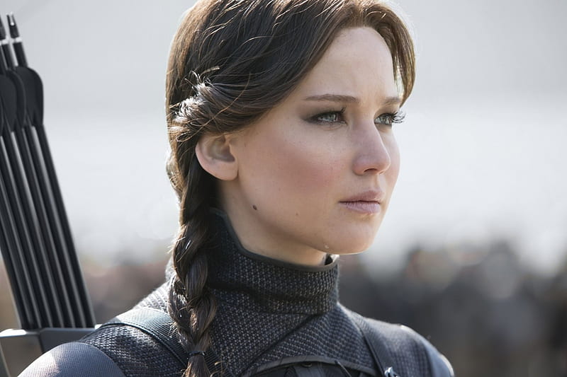 The Hunger Games: Mockingjay - Part 2 (2015), movie, the hunger games, black, woman, katniss, fantasy, girl, actress, Jennifer Lawrence, mockingjay, HD wallpaper