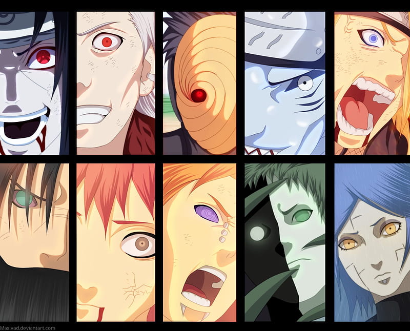 naruto #akatsuki #shippuden #narutoshippuden #collage #konoha #equipo7  #itachi #rinnegan #kurama