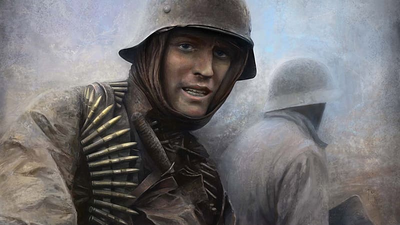German Soldier In World War Two, World War Two Art, World War Two, History, World War Two Artwork, HD wallpaper
