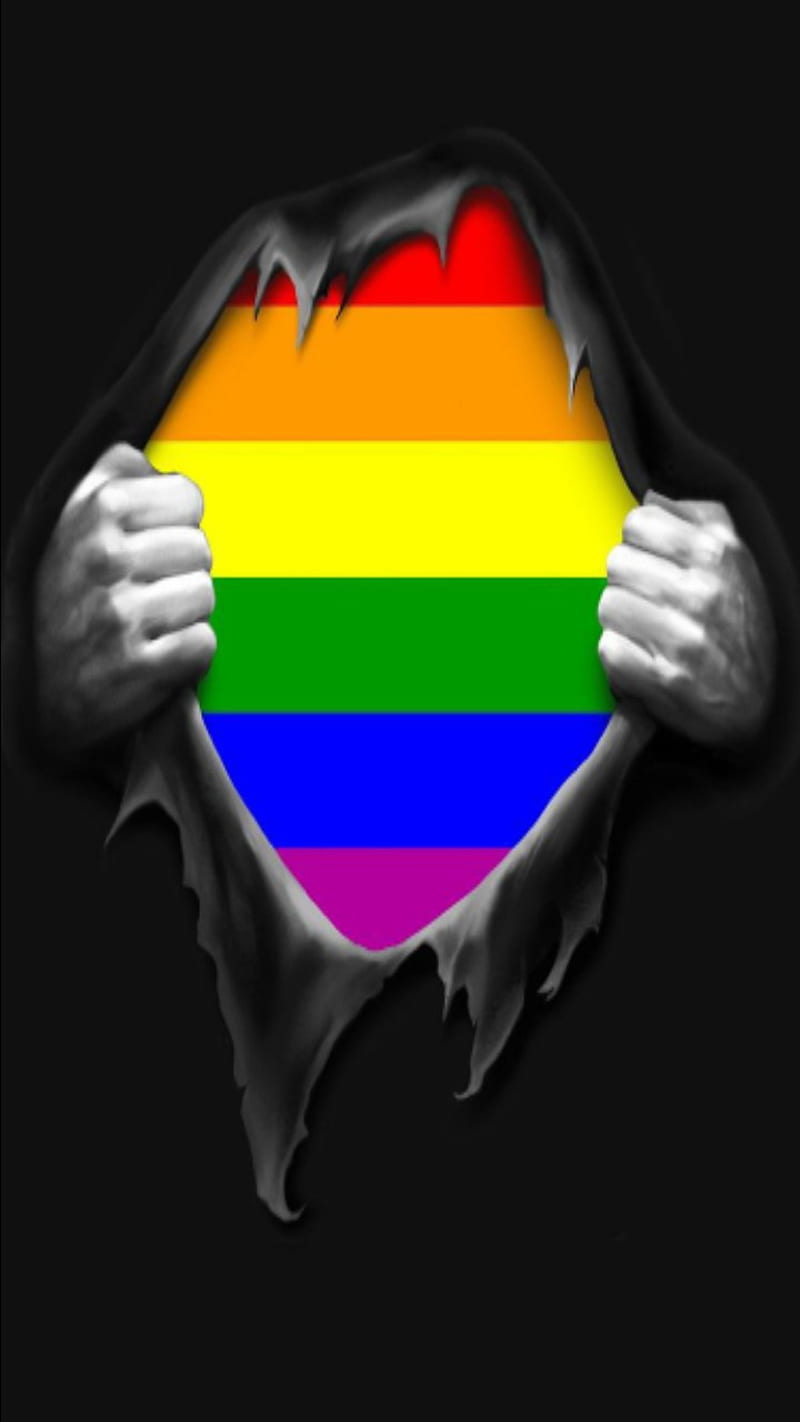 Pride superman, lgbt, lgbtq, love is love, rainbow, HD phone wallpaper