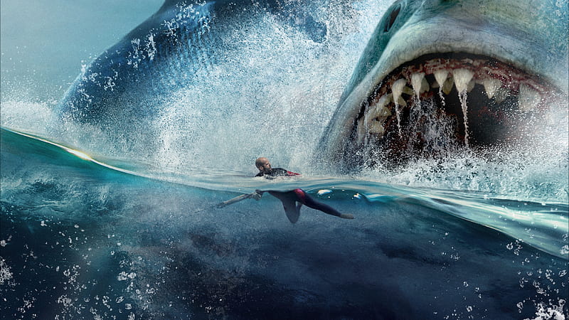 the meg, jason statham, shark, ocean, Movies, HD wallpaper