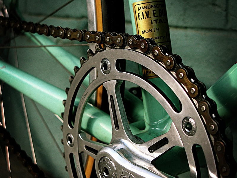 Bianchi Italy chain and pedal race, bicycle, chain drive italian, HD wallpaper