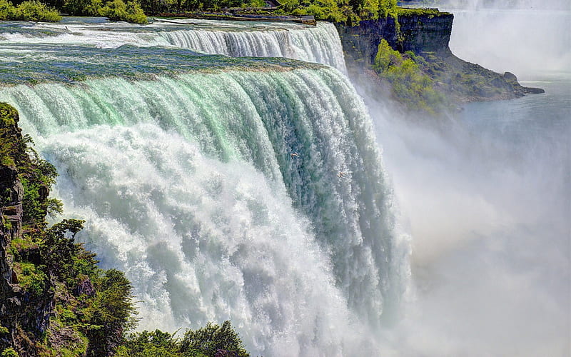 Niagra Falls, nature, water, waterfalls, HD wallpaper
