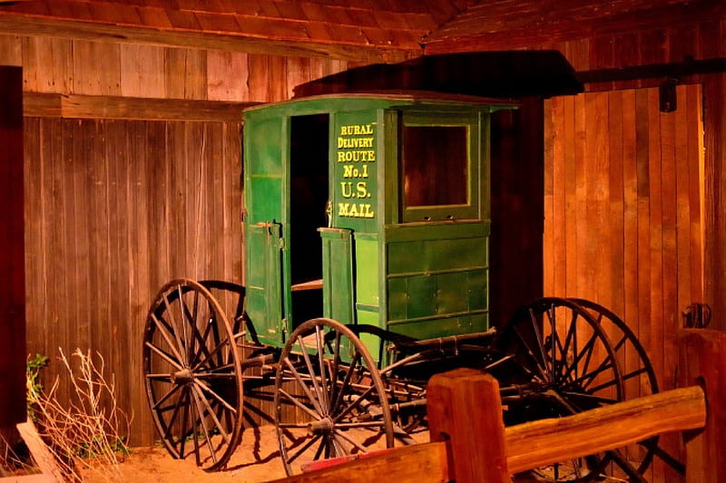 Old Fashioned Postal Carrier, mail car, postal car, usps, HD wallpaper