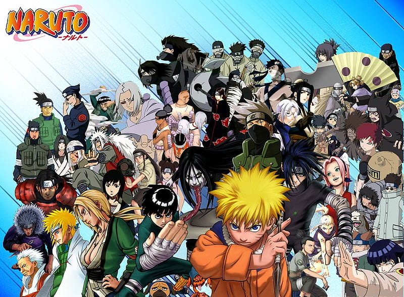 Naruto Characters, sakura, naruto, kunai knives, sasuke, itachi, kakashi, nine taled fox, ninja, HD wallpaper
