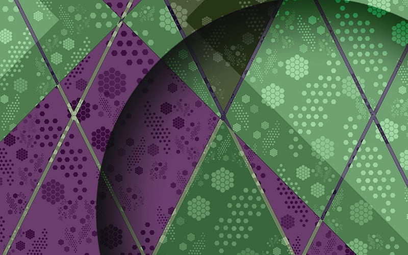 Green and Purple, dots, purple, green, vector, stripes, HD wallpaper